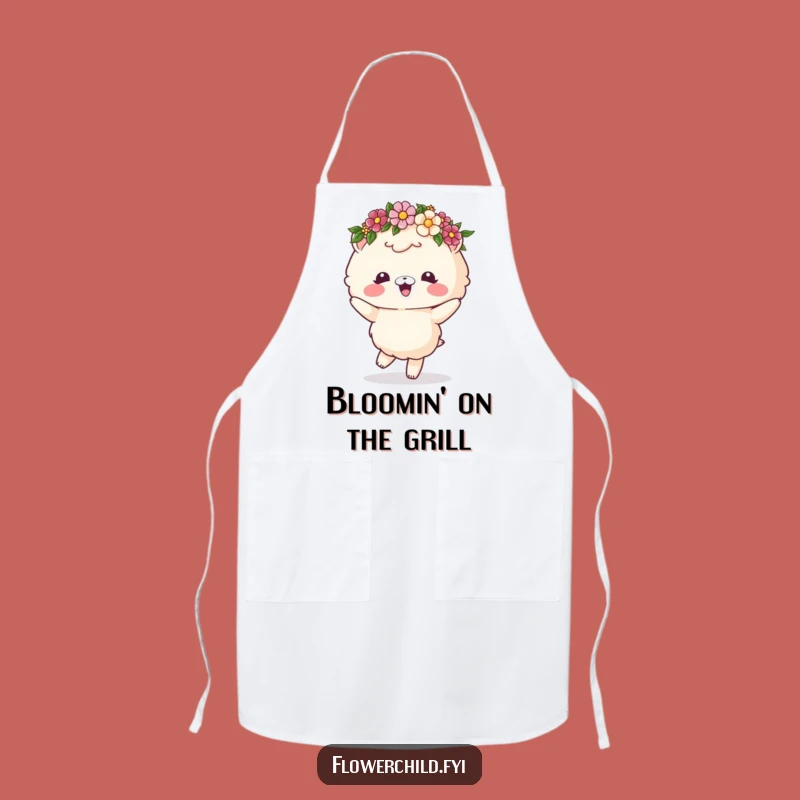 Funny Fluffy Animal Flower Crown Dancing Apron: Cook with Joyful Flair