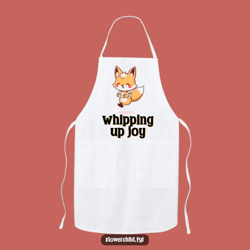 Funny Fox Daisy Chain Apron: Cook with Cheerful, Woodland Vibes