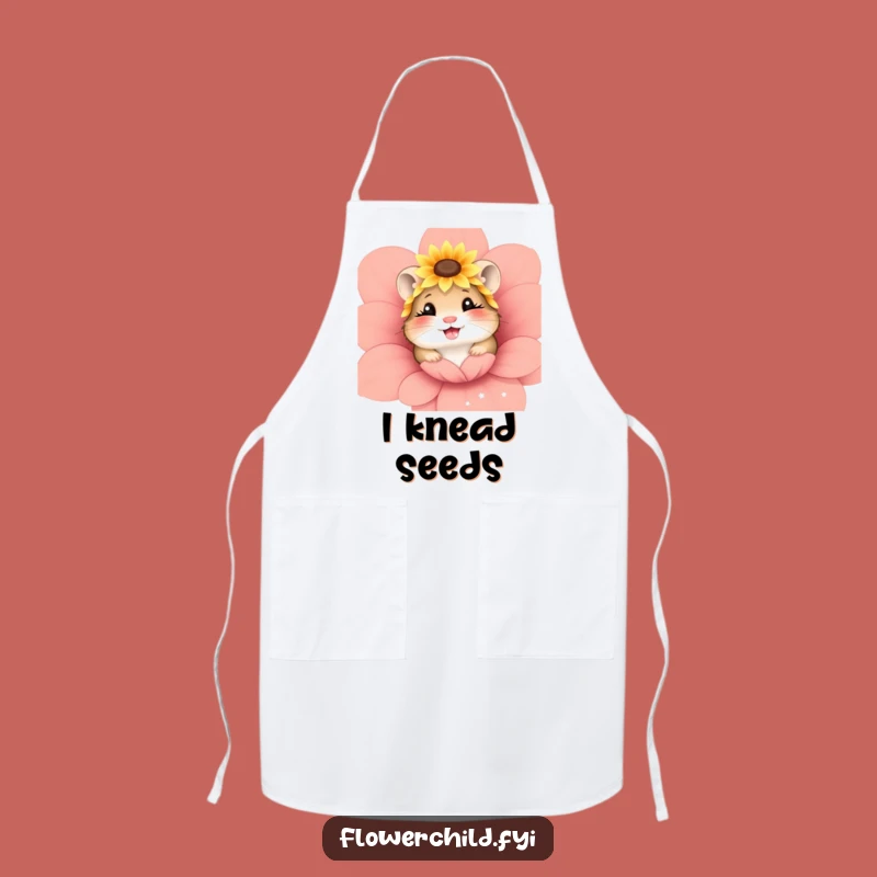 Funny Giggling Hamster Sunflower Apron - Hilarious Chef Gift for Kitchen Fun