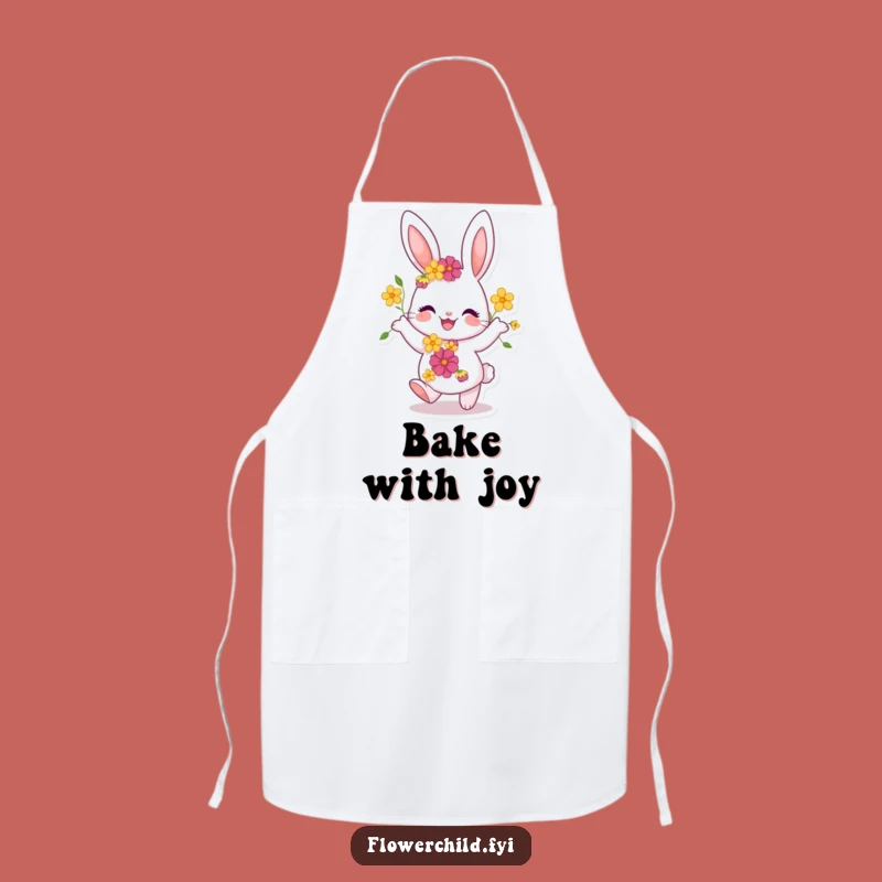 Funny Joyful Bunny Dancing Apron: Cook with Whimsical Cheer