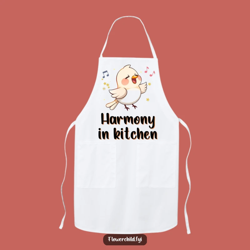 Funny Singing Bird Flower Wings Apron: Chef's Happy Melody Maker, Practical Funny Gift for Cooks