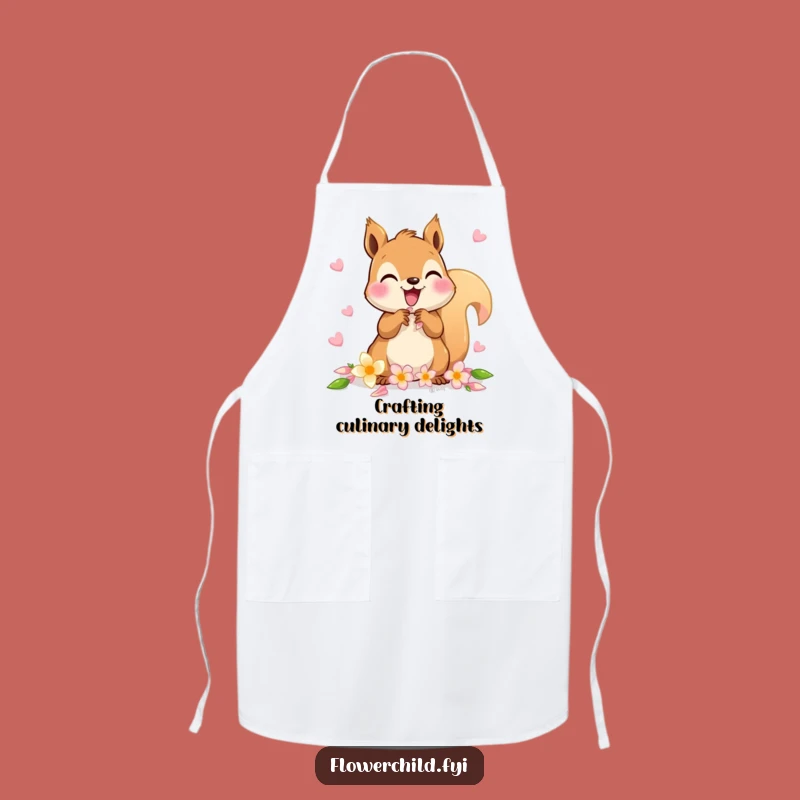 Funny Squirrel Petal Apron: Craft with Joyful Flair - A Delightful Funny Gift!