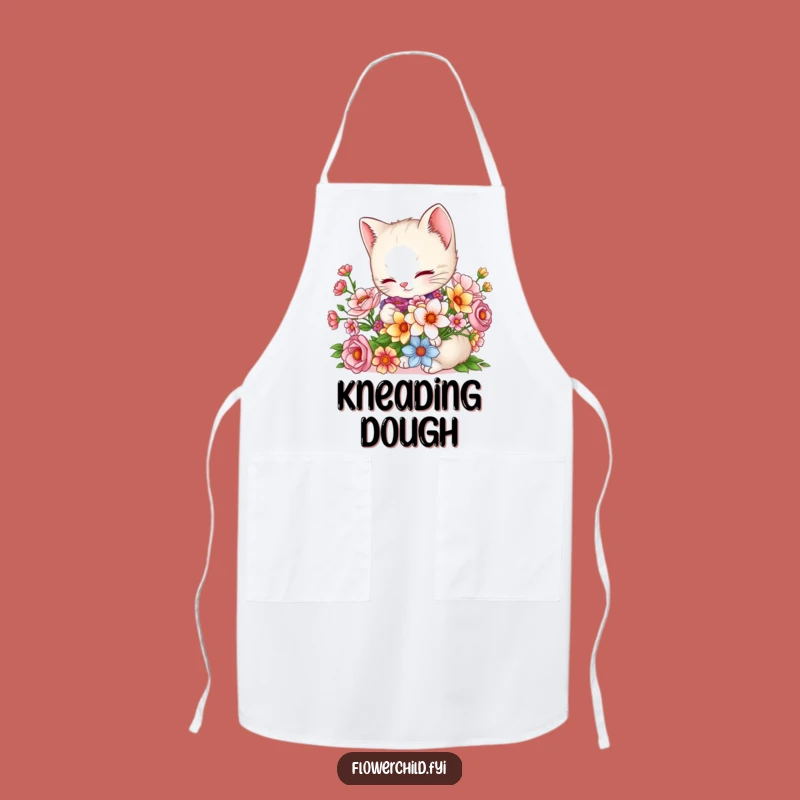Funny Charming Kitten Bouquet Apron: Cook with Floral Finesse