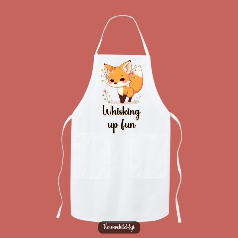 Funny Fox Wildflower Dance Apron - Kitchen Fun with Nature