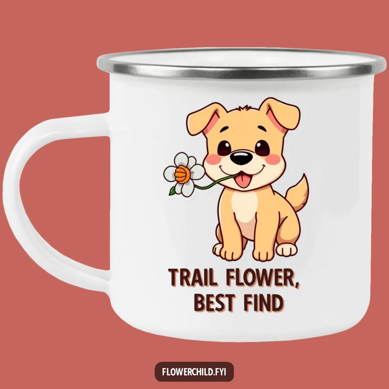Funny Dog Flower Camping Mug - Outdoor Companion Gift