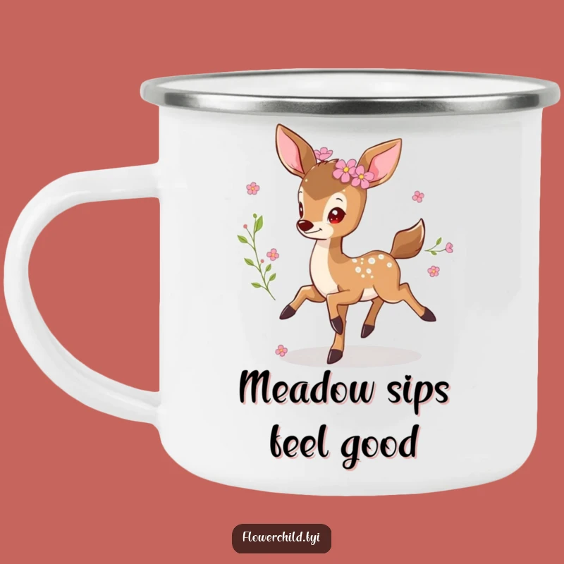 Funny Prancing Deer Camping Mug: Whimsical Sips for Your Outdoor Adventures