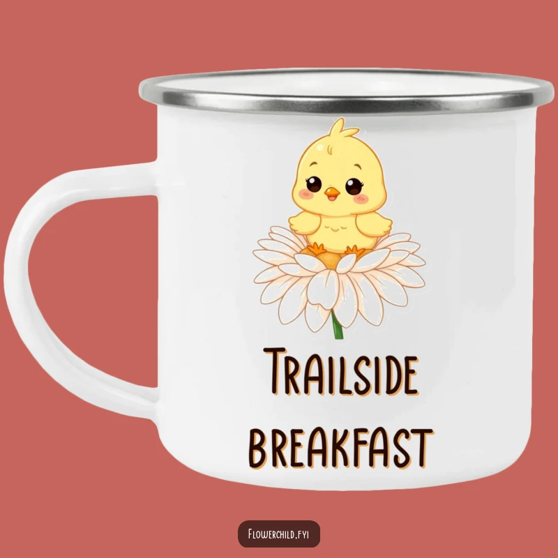 Funny Chick Daisy Camping Mug: Enjoy Outdoors with Cheerful Spring Vibes Funny Gift