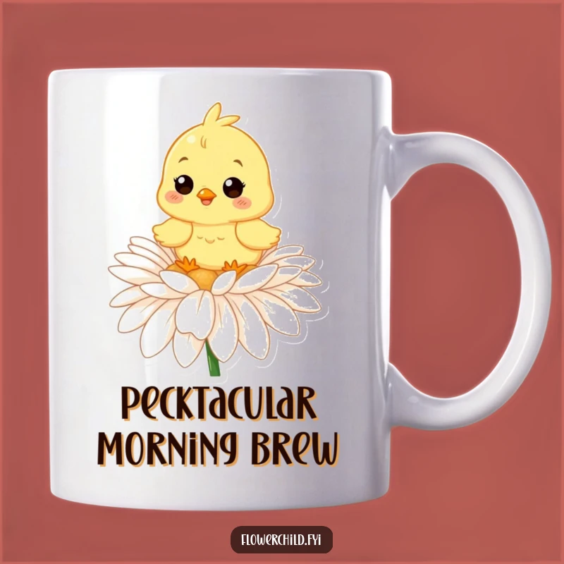 Funny Chick Daisy Mug: Cheerful Spring Vibes as a Perfect Funny Gift