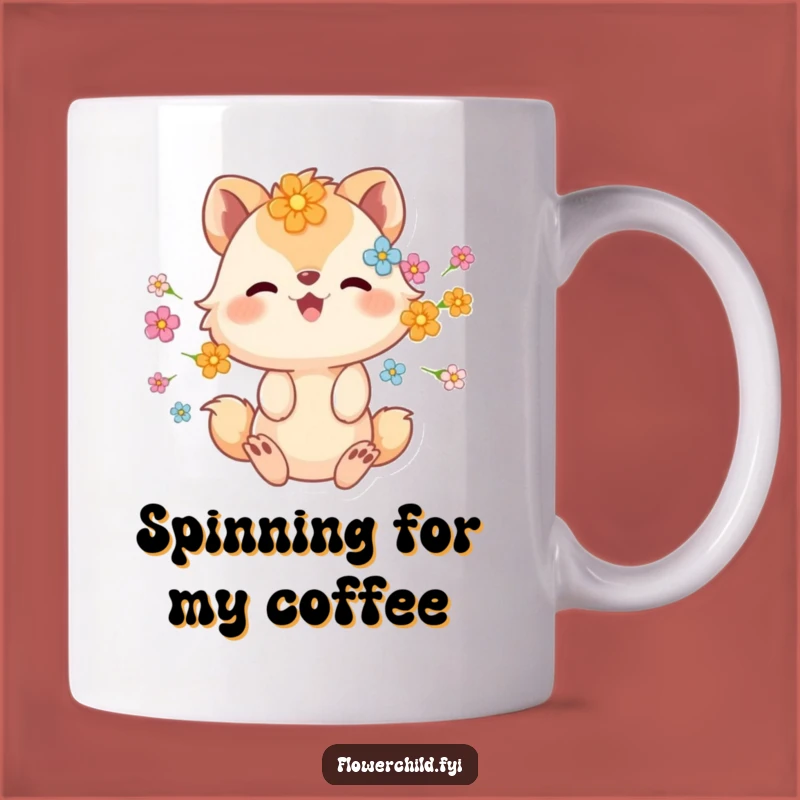 Funny Floral Animal Spinning Joyful Mug: A Delightful Gift for Flower Friends