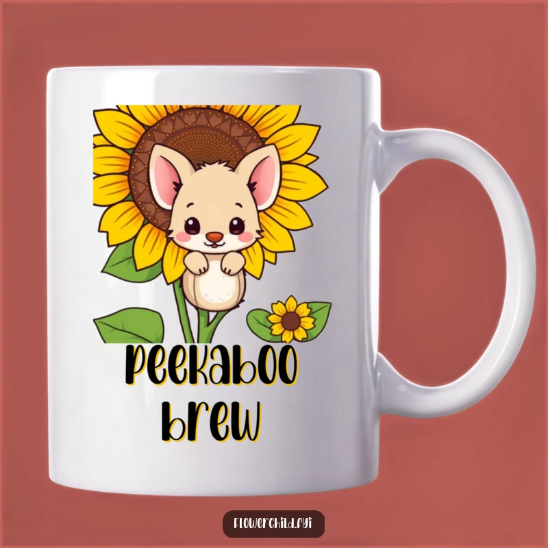 Funny Shy Animal Sunflower Mug: A Hilarious Gift for Introverts
