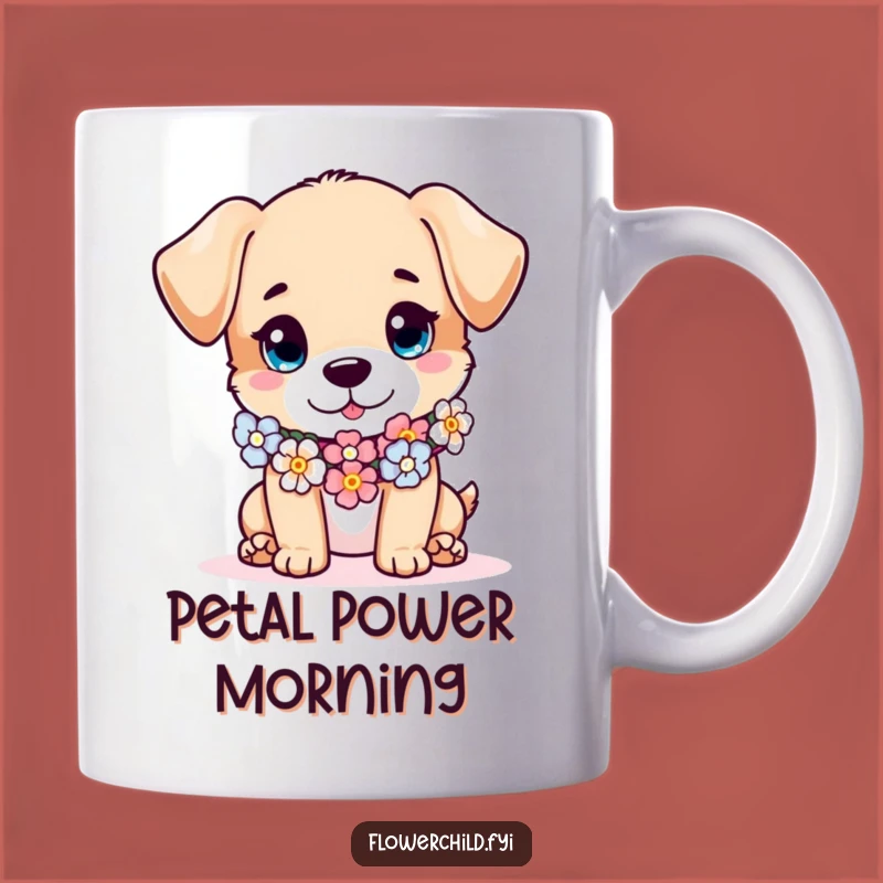 Funny Puppy Garland Mug: Adorable Mischief Gift for Pet Lovers