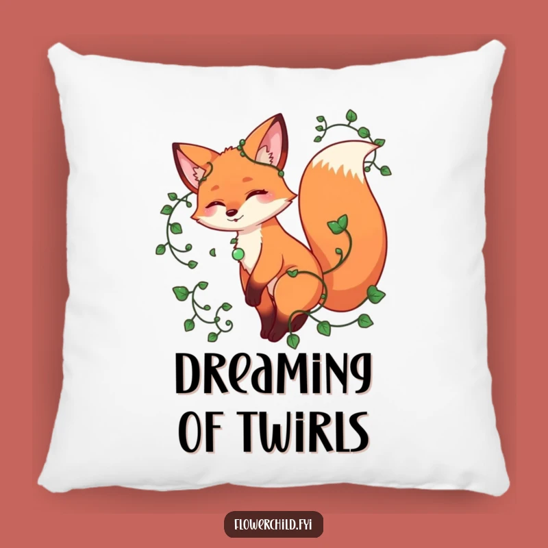 Funny Playful Fox Vines Pillow - Cozy Comfort Gift