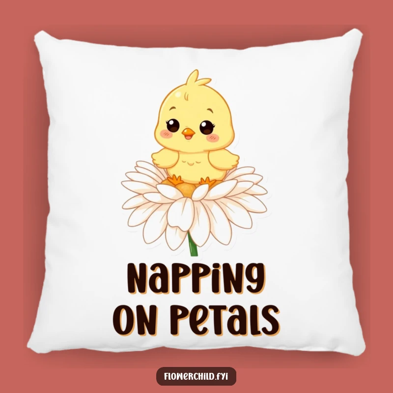 Funny Chick Daisy Pillow: Snuggle Up with Happiness as a Cozy Funny Gift