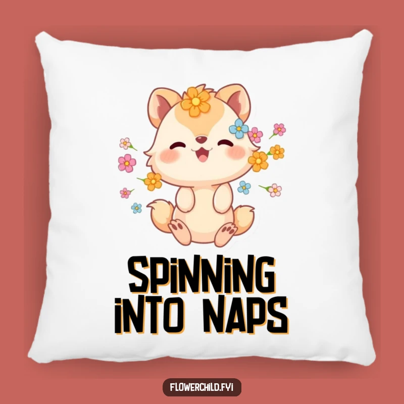 Funny Floral Animal Spinning Pillow: Snuggle Up in Joy