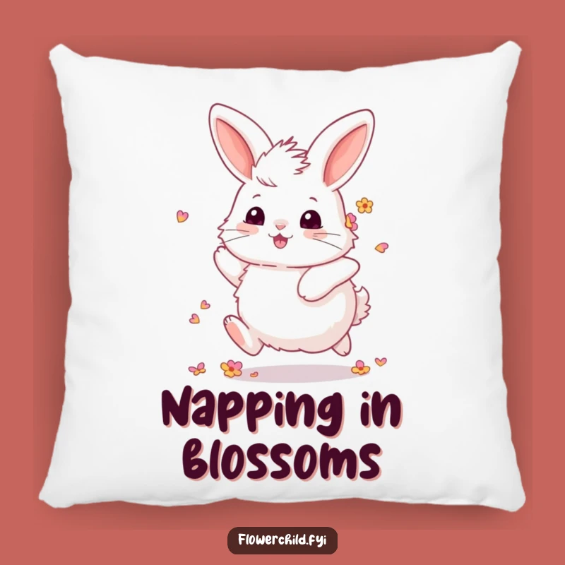 Funny Fluffy Bunny Flower Pillow: Cozy Comfort and Joyful Spring Dreams