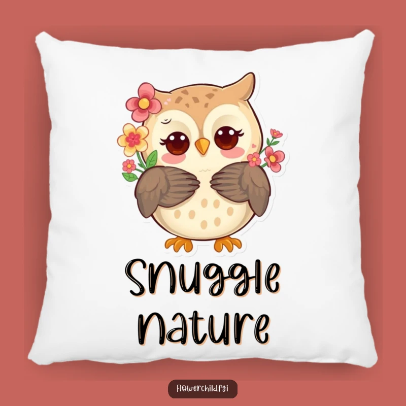 Funny Owl Hug Pillow - Cozy Flower Feathered Friend Cushion Gift
