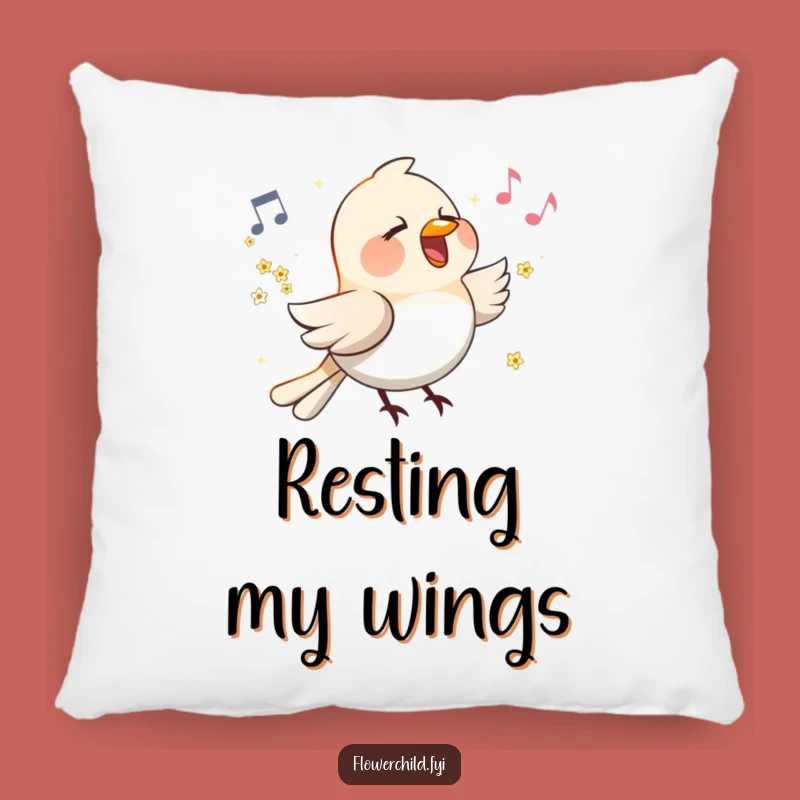 Funny Singing Bird Flower Wings Pillow: Cozy Melody Maker, Cute Funny Gift for Sofa