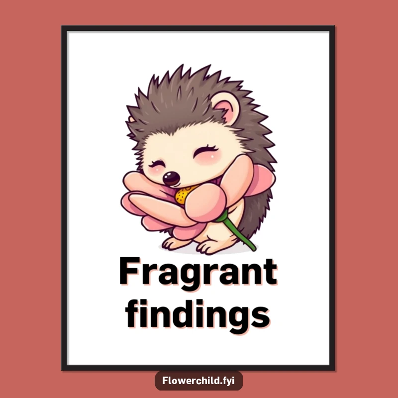 Funny Hedgehog Digital Print: Curious Nature Art for Your Walls