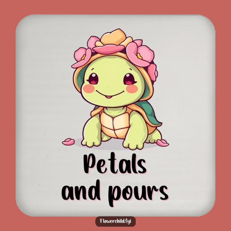 Funny Turtle Petal Shell Coaster: Protect Surfaces with Peace, Excellent Funny Gift