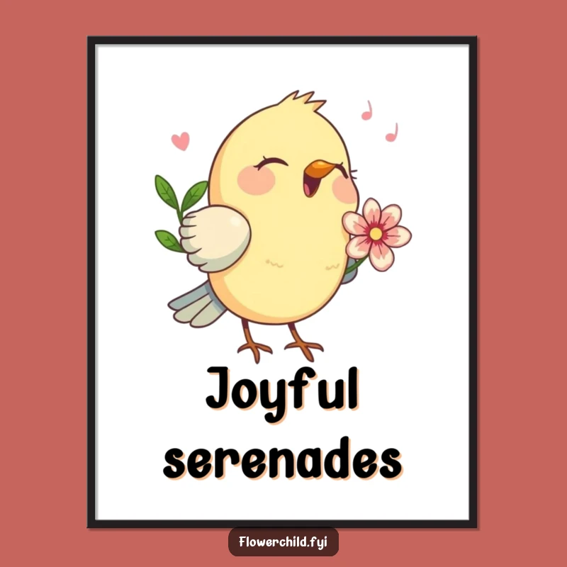 Funny Birdsong Joy Poster: Bring Sweet Melodies to Your Walls