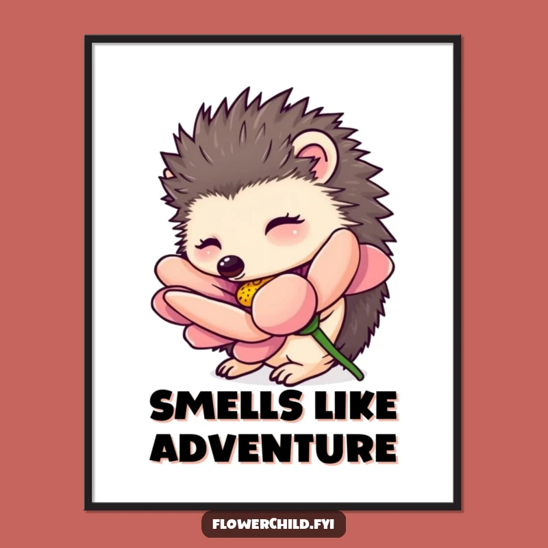 Funny Hedgehog Poster: Bring Nature's Curiosity to Your Walls