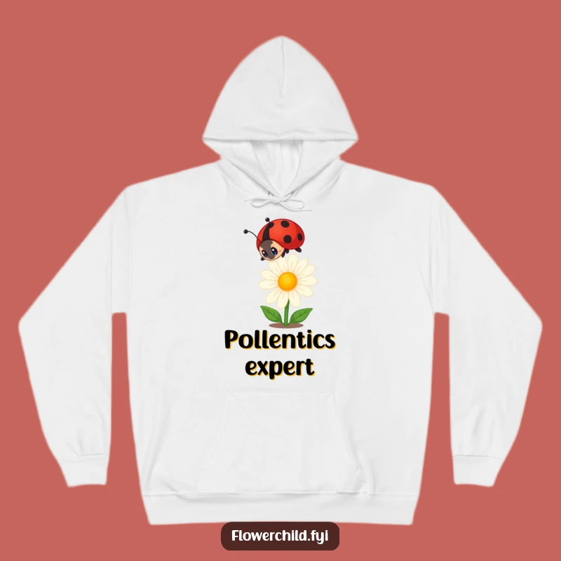 Cozy Funny Ladybug Hoodie: Curious Observation of a Daisy, Perfect Funny Gift