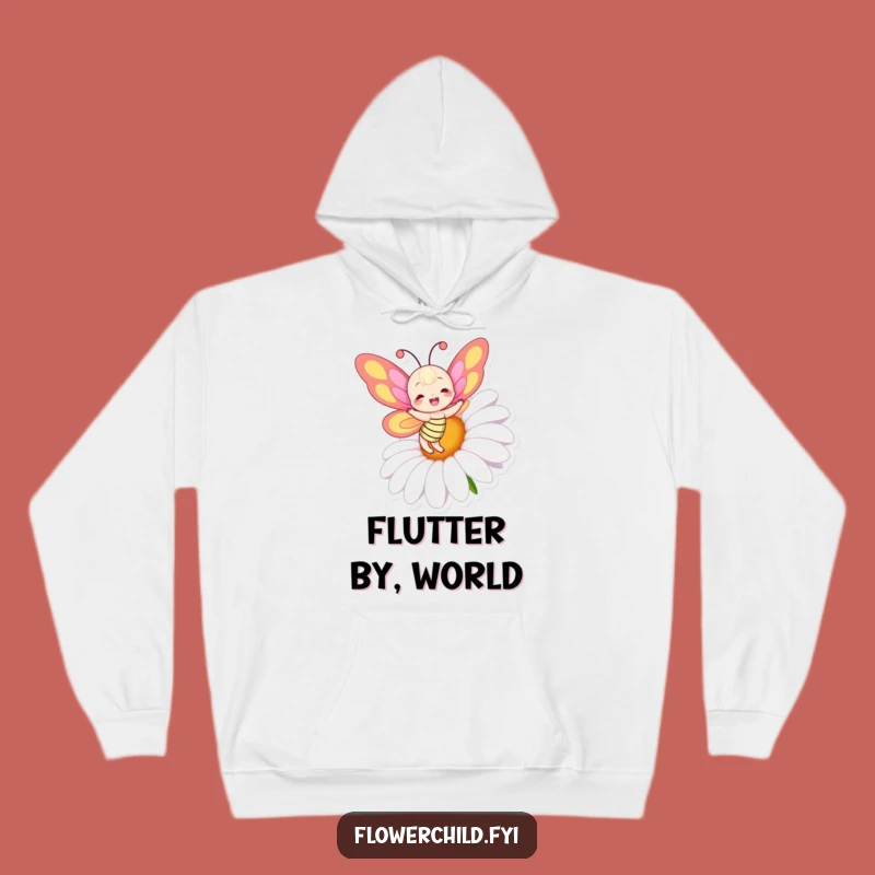 Cozy Funny Butterfly Daisy Hoodie: Warm Your Soul with Joyful Colorful Wings!