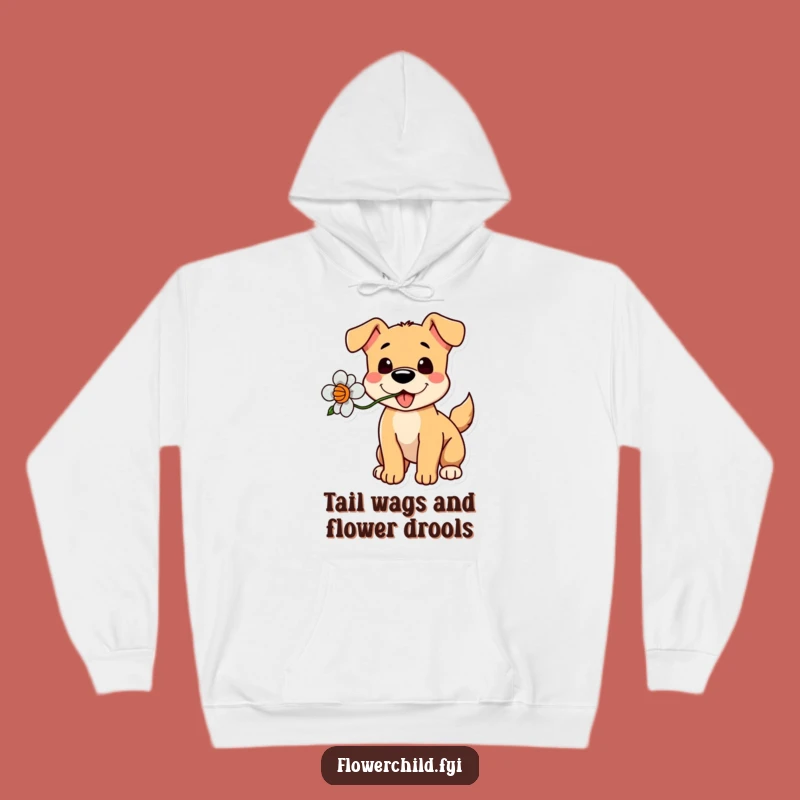 Funny Dog Flower Hoodie - Cozy & Playful Comfort Gift