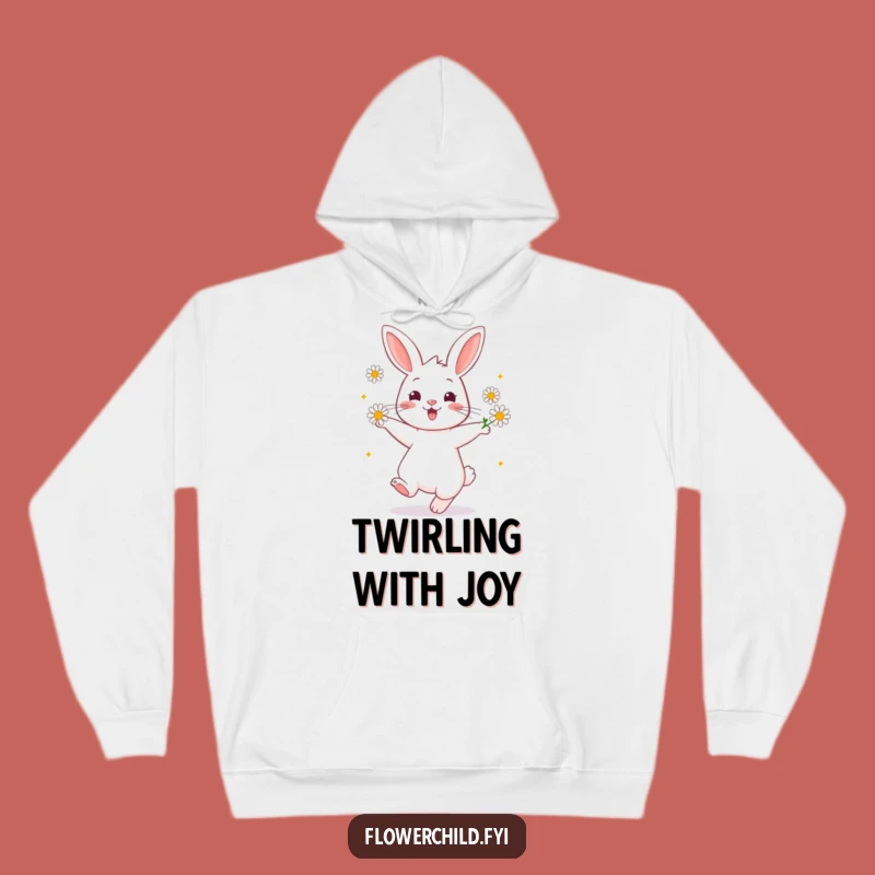 Funny Rabbit Daisy Dance Hoodie: Cozy Twirling Sweatshirt, Fantastic Funny Gift