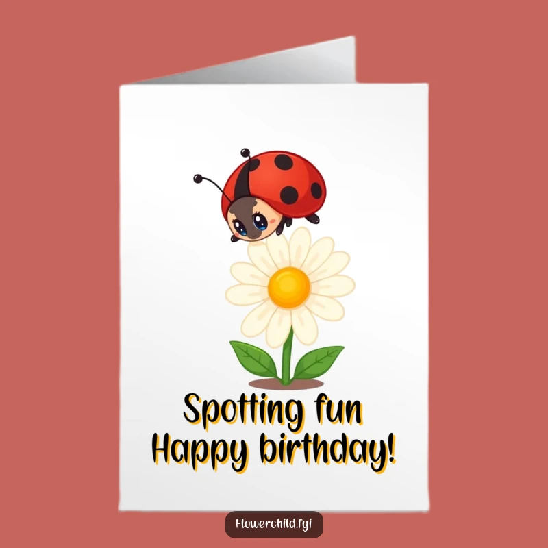Free Printable Ladybug Birthday Card: Funny Downloadable Gift for Nature Lovers