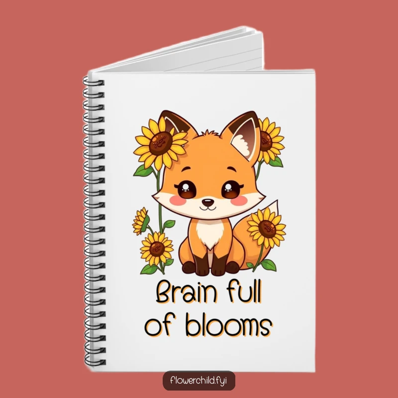 Funny Fox Sunflower Notebook: Capture Playful Ideas - A Unique Funny Gift!