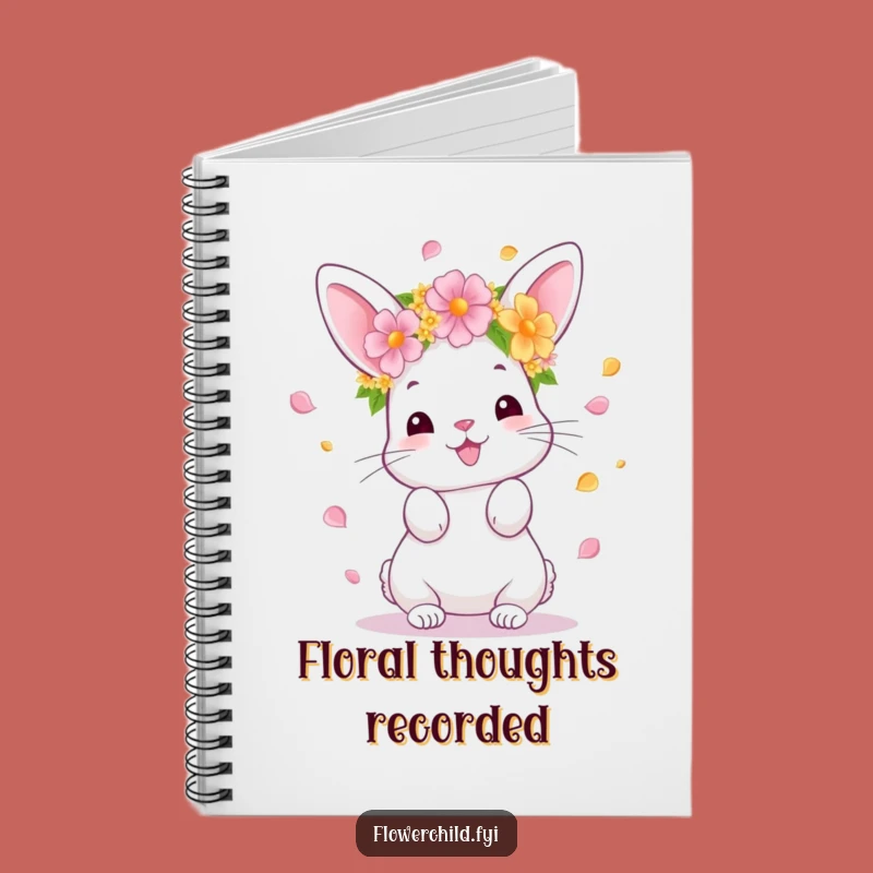 Funny Bunny Flower Toss Notebook: Jot Down Ideas with Joyful Flair