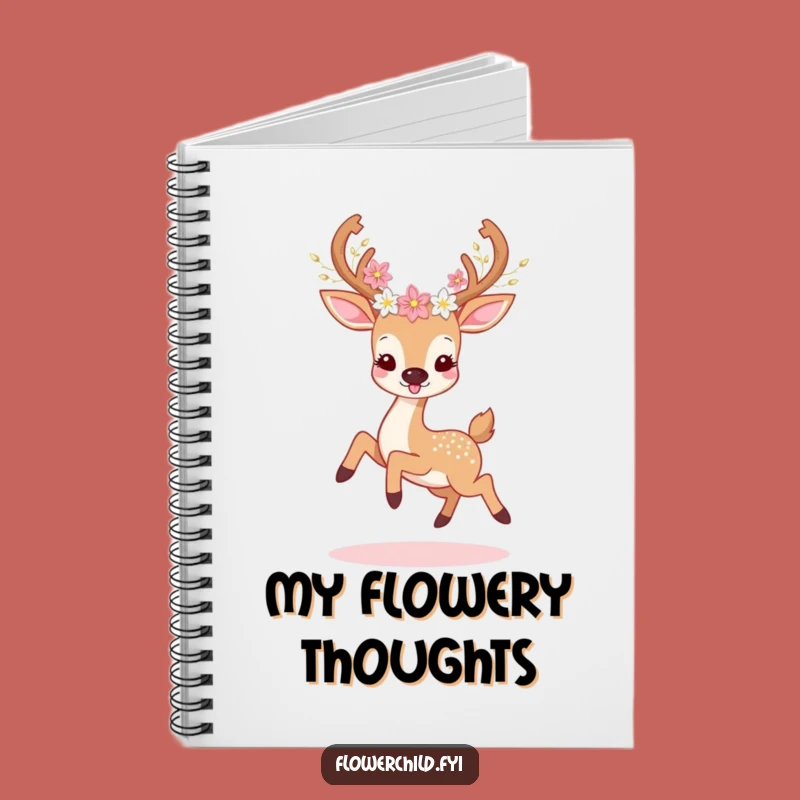 Funny Deer Flower Notebook: Jot Down Joyful Thoughts