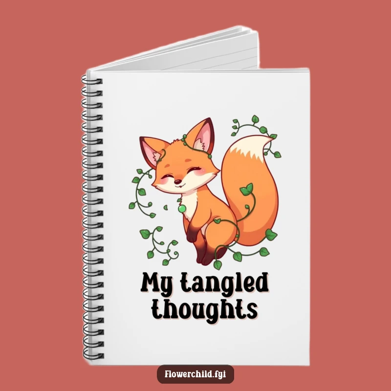 Funny Playful Fox Vines Notebook - Journaling Fun Gift