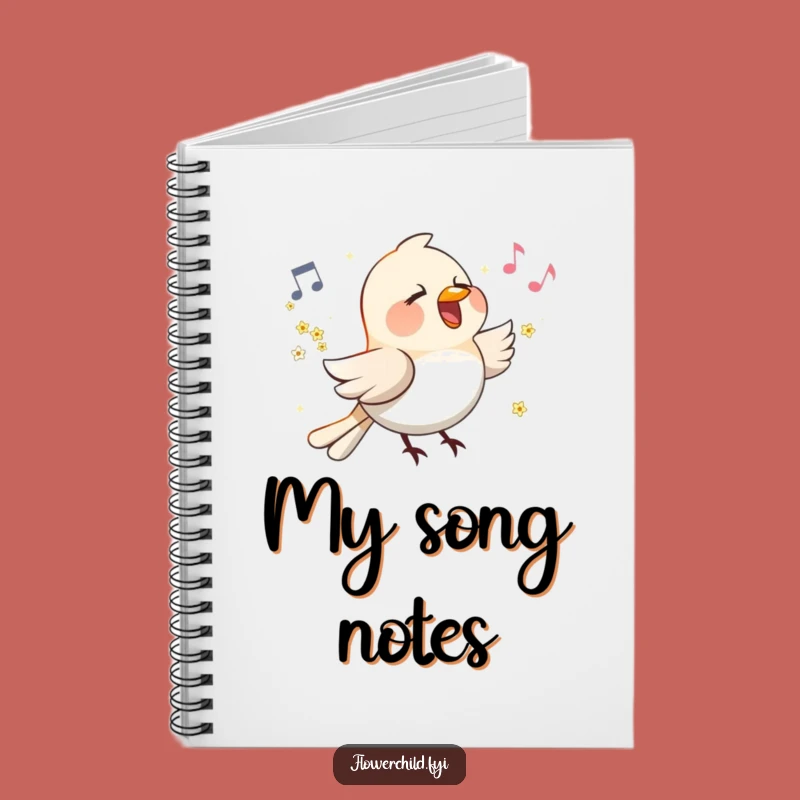 Funny Singing Bird Flower Wings Notebook: Happy Melody Maker Journal, Perfect Funny Gift for Writers