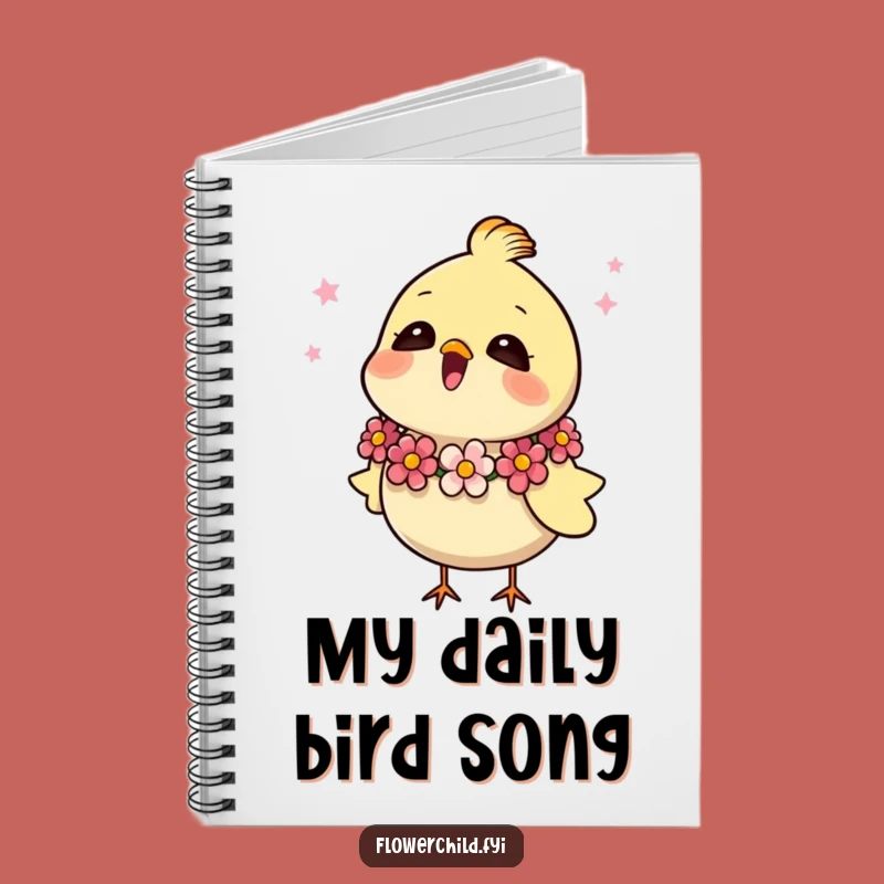 Funny Bird Garland Notebook: Jot Down Ideas with a Singing, Floral Muse