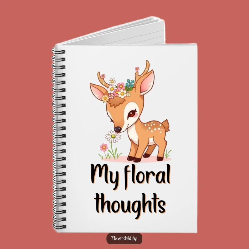 Funny Curious Deer Daisy Notebook - Capture Your Nature Thoughts