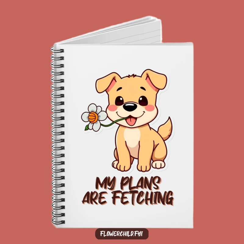 Funny Dog Flower Notebook - Playful & Creative Journal Gift