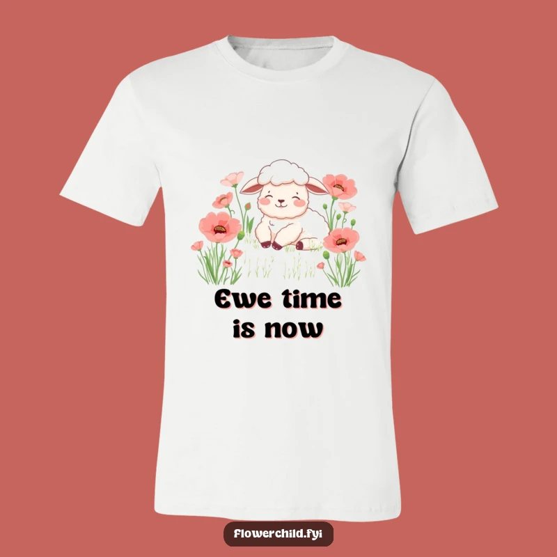 Funny Sheep Poppy T-Shirt: Relax & Unwind with This Hilarious Nature Tee