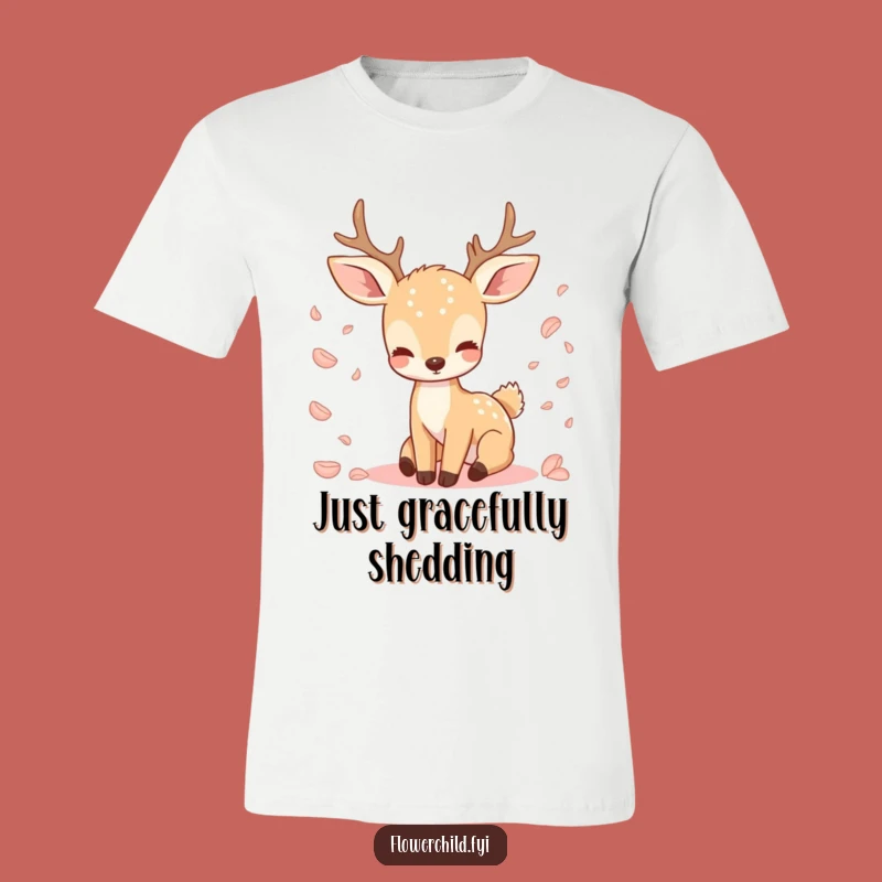 Funny Deer Petal T-Shirt: Wear Serene Nature's Gentle Beauty as a Funny Gift