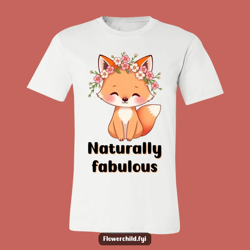 Funny Fox Blossom T-Shirt: Whimsical & Comfy Wear for Nature Enthusiasts