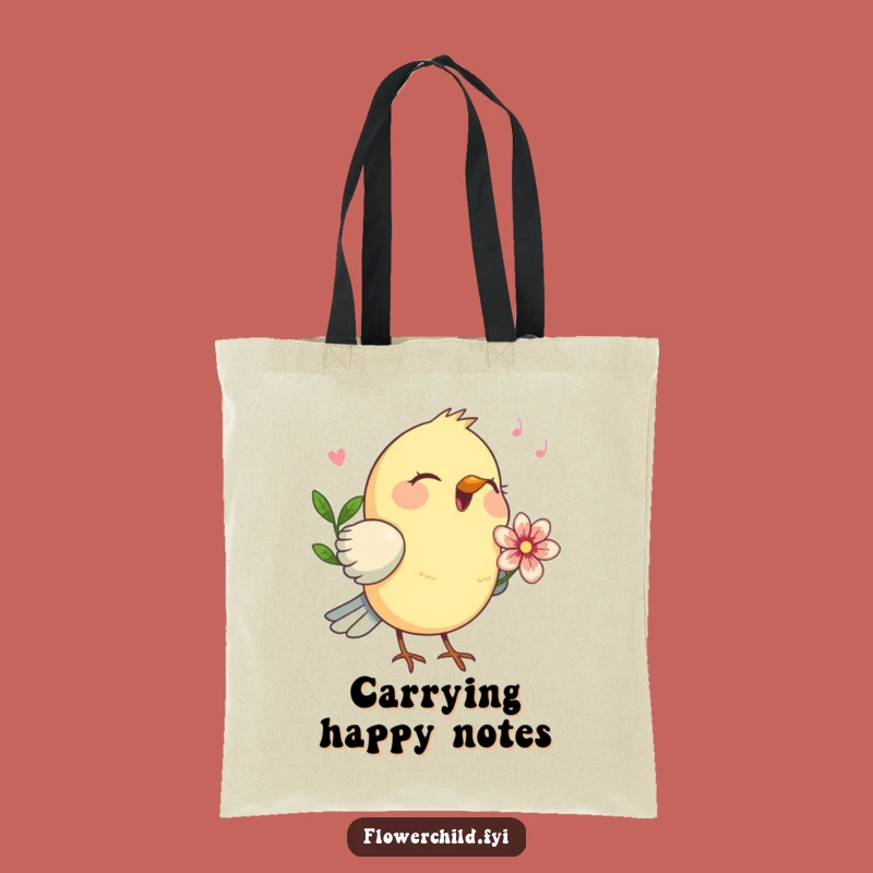 Funny Bird Melody Tote Bag: Carry Your Tunes and Treasures