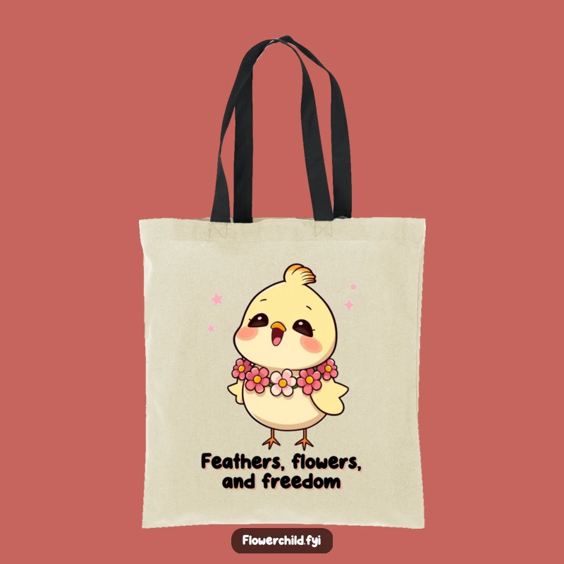 Funny Bird Garland Tote: Carry Your Essentials with Singing, Floral Flair