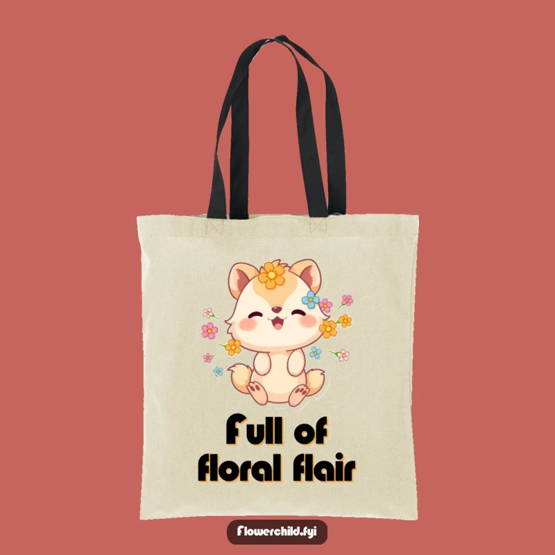 Funny Floral Animal Spinning Tote Bag: Carry Your Happy Aura