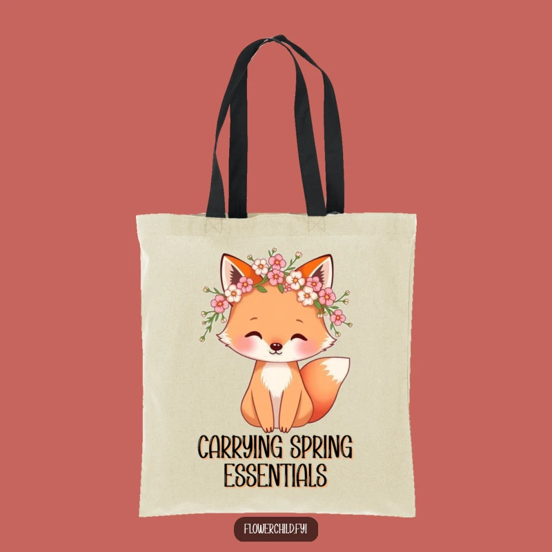 Funny Fox Blossom Tote Bag: Stylish & Whimsical Carry-All