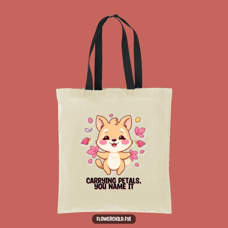 Funny Juggling Petals Animal Tote Bag: Carry Your Joyful Vibe