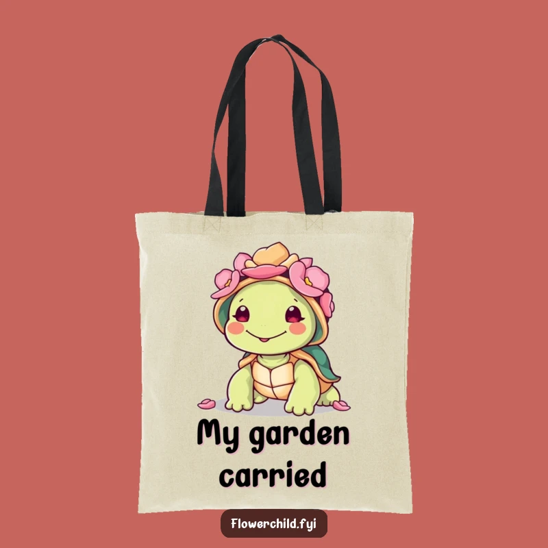 Funny Turtle Petal Shell Tote Bag: Carry Serenity with Style, Excellent Funny Gift